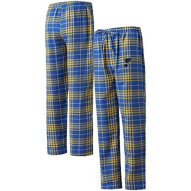 Men's Concepts Sport Blue/Gold St. Louis Blues Concord Flannel Sleep Pants