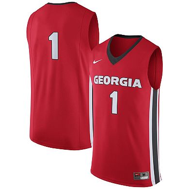 Men's Nike #1 Red Georgia Bulldogs Replica Jersey
