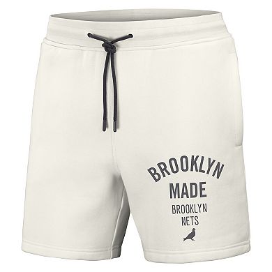 Men's NBA x Staple Cream Brooklyn Nets Heavyweight Fleece Shorts