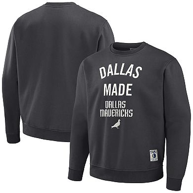 Men's NBA x Staple Anthracite Dallas Mavericks Plush Pullover Sweatshirt