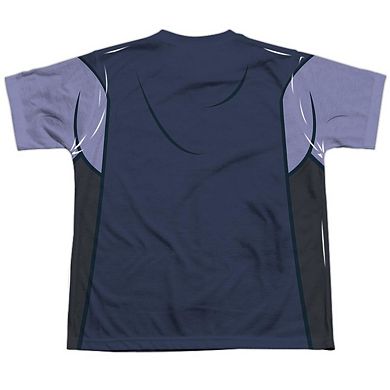 Teen Titans Go To The Movies Batman Uniform Short Sleeve Youth Poly Crew T-shirt