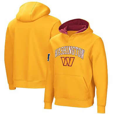 Men's  Gold Washington Commanders Linebacker Adaptive Pullover Hoodie