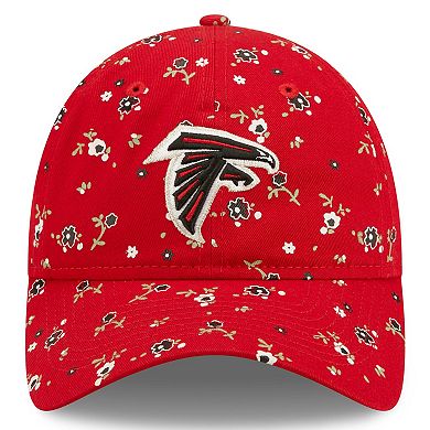Women's New Era Red Atlanta Falcons  Floral 9TWENTY Adjustable Hat