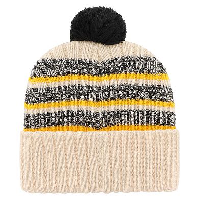 Men's '47  Natural Pittsburgh Steelers  Tavern Cuffed Knit Hat with Pom