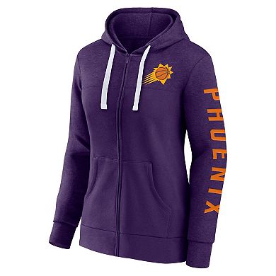 Women's Fanatics Branded Heather Purple Phoenix Suns City Ties Full-Zip Hoodie