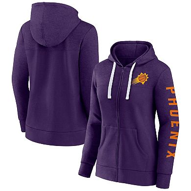 Women's Fanatics Branded Heather Purple Phoenix Suns City Ties Full-Zip Hoodie