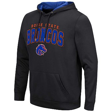 Men's Colosseum Black Boise State Broncos Resistance Pullover Hoodie