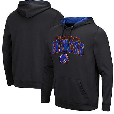 Men's Colosseum Black Boise State Broncos Resistance Pullover Hoodie