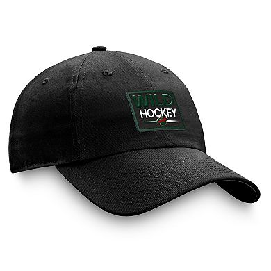 Men's Fanatics Branded  Black Minnesota Wild Authentic Pro Prime Adjustable Hat