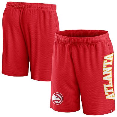 Men's Fanatics Branded Red Atlanta Hawks Post Up Mesh Shorts