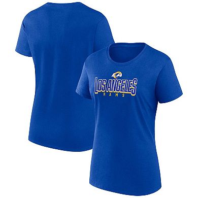 Women's Fanatics Branded  Royal Los Angeles Rams Sideline Route T-shirt