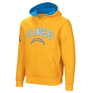 Men's  Gold Los Angeles Chargers Linebacker Adaptive Pullover Hoodie