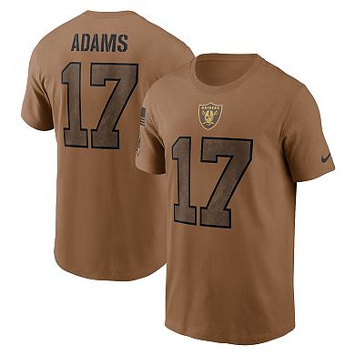 Men's Nike Davante Adams Brown Las Vegas Raiders 2023 Salute To Service Name & Number T-Shirt