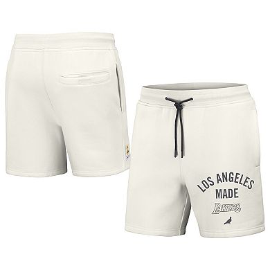 Men's NBA x Staple Cream Los Angeles Lakers Heavyweight Fleece Shorts