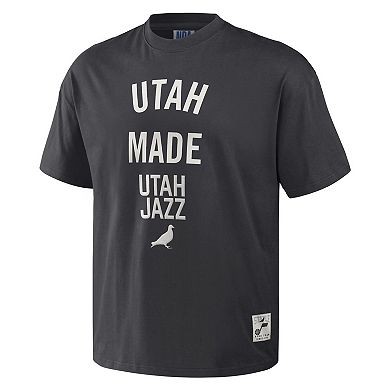 Men's NBA x Staple Anthracite Utah Jazz Heavyweight Oversized T-Shirt