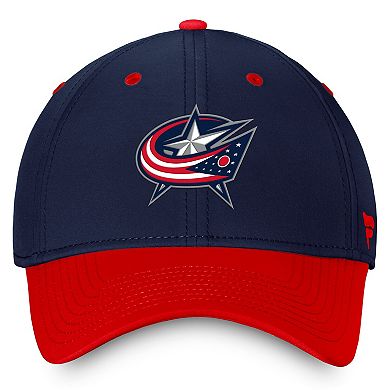 Men's Fanatics Branded  Navy/Red Columbus Blue Jackets Authentic Pro Rink Two-Tone Flex Hat