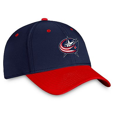 Men's Fanatics Branded  Navy/Red Columbus Blue Jackets Authentic Pro Rink Two-Tone Flex Hat