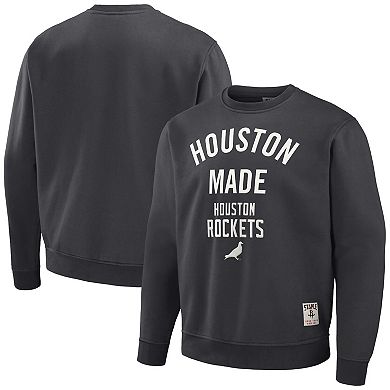 Men's NBA x Staple Anthracite Houston Rockets Plush Pullover Sweatshirt