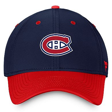 Men's Fanatics Branded  Navy/Red Montreal Canadiens Authentic Pro Rink Two-Tone Flex Hat