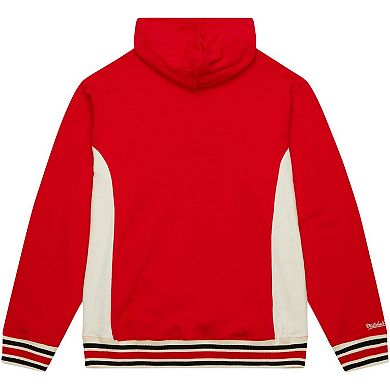 Men's Mitchell & Ness Red Georgia Bulldogs Team Legacy French Terry Pullover Hoodie