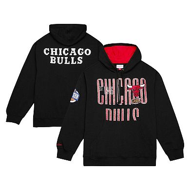 Men's Mitchell & Ness Black Chicago Bulls Hardwood Classics OG 2.0 Pullover Hoodie