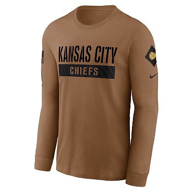Men's Nike  Brown Kansas City Chiefs 2023 Salute To Service Long Sleeve T-Shirt