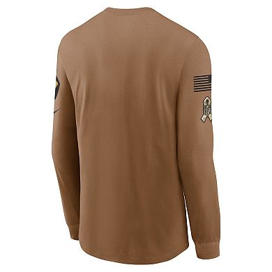 Men's Nike  Brown Kansas City Chiefs 2023 Salute To Service Long Sleeve T-Shirt