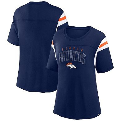 Women's Fanatics Branded Navy Denver Broncos Classic Rhinestone T-Shirt