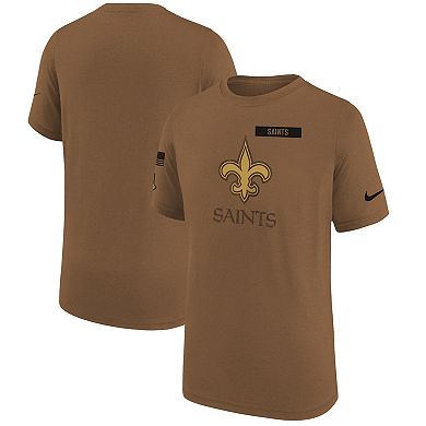 Youth Nike  Brown New Orleans Saints 2023 Salute to Service Legend T-Shirt