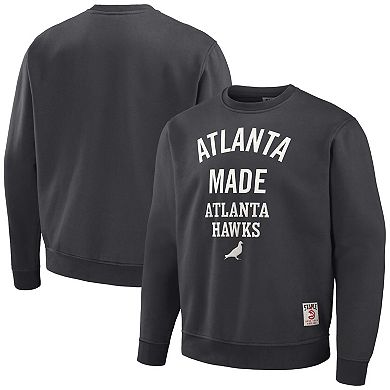 Men's NBA x Staple Anthracite Atlanta Hawks Plush Pullover Sweatshirt