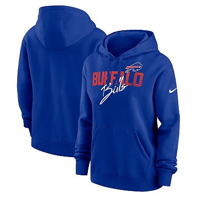 Women's Nike Royal Buffalo Bills Wordmark Club Fleece Pullover Hoodie
