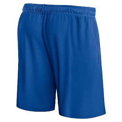 Men's Fanatics Branded Blue New York Knicks Post Up Mesh Shorts