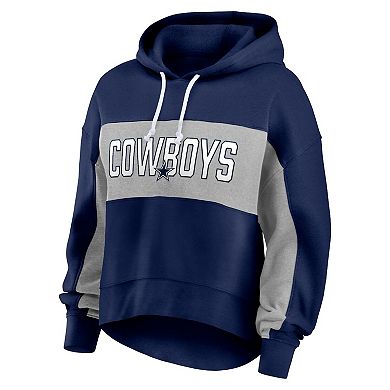 Women's Fanatics Branded  Navy Dallas Cowboys Filled Stat Sheet Pullover Hoodie