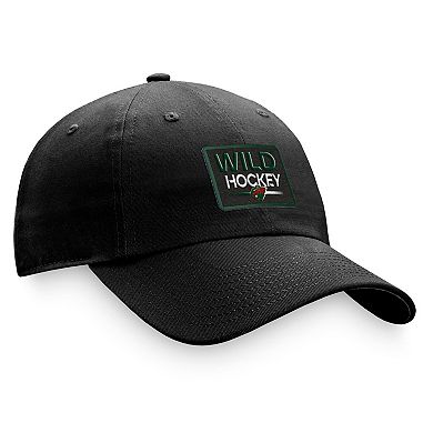 Women's Fanatics Branded  Black Minnesota Wild Authentic Pro Rink Adjustable Hat