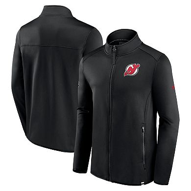 Men's Fanatics Branded  Black New Jersey Devils Authentic Pro Full-Zip Jacket