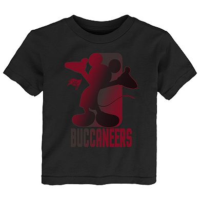Toddler Black Tampa Bay Buccaneers Disney Cross Fade T-Shirt