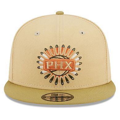 Men's New Era Khaki/Tan Phoenix Suns Green Collection Repreve 9FIFTY Snapback Hat