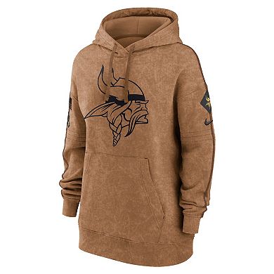 Women's Nike  Brown Minnesota Vikings 2023 Salute to Service Pullover Hoodie