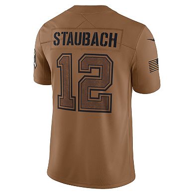 Men's Nike Roger Staubach Brown Dallas Cowboys 2023 Salute To Service Retired Player Limited Jersey