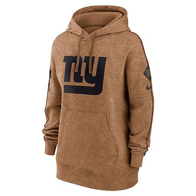 Women's Nike  Brown New York Giants 2023 Salute to Service Pullover Hoodie