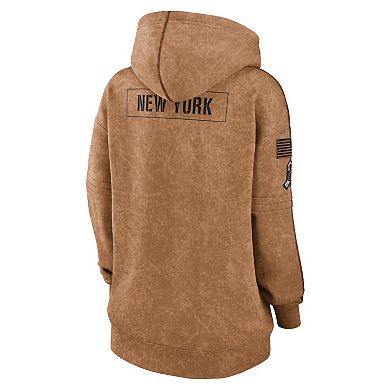 Women's Nike  Brown New York Giants 2023 Salute to Service Pullover Hoodie