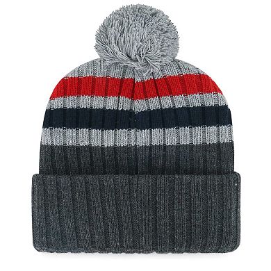 Men's '47 Gray Boston Red Sox Stack Cuffed Knit Hat with Pom