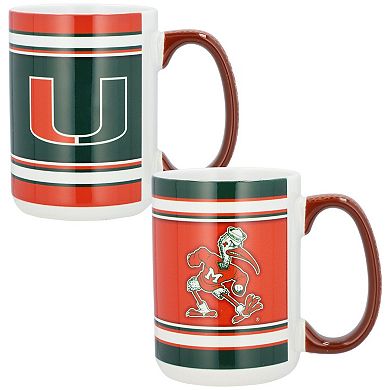 Miami Hurricanes 15oz. Home & Away 2-Pack Mug Set