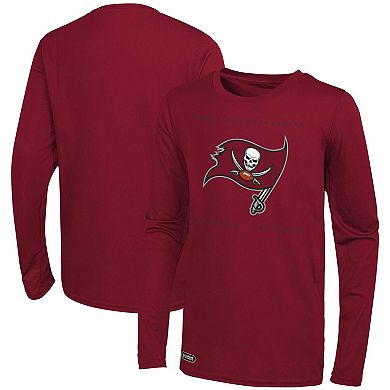 Men's Red Tampa Bay Buccaneers Side Drill Long Sleeve T-Shirt