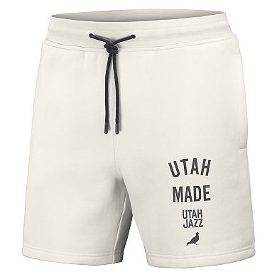 Men's NBA x Staple Cream Utah Jazz Heavyweight Fleece Shorts