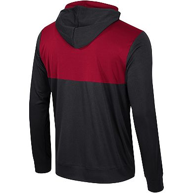 Men's Colosseum Black Alabama Crimson Tide Warm Up Long Sleeve Hoodie T-Shirt