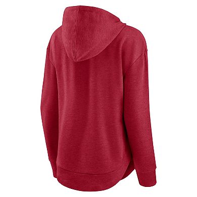 Women's Fanatics Heather Crimson Oklahoma Sooners Tailsweep Pullover Hoodie