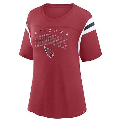 Women's Fanatics Branded Cardinal Arizona Cardinals Classic Rhinestone T-Shirt
