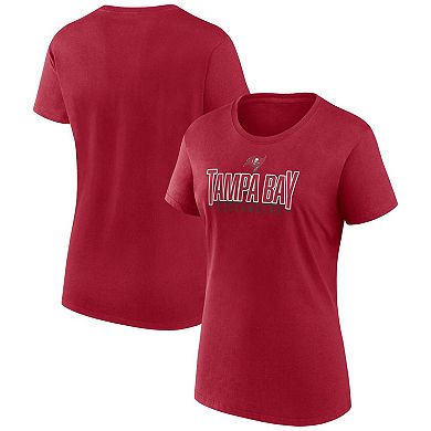 Women's Fanatics Branded  Red Tampa Bay Buccaneers Sideline Route T-shirt