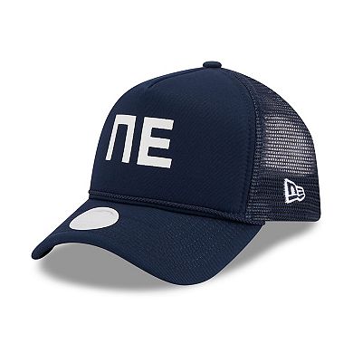 Women's New Era Navy New England Patriots McGee Trucker 9FORTY Adjustable Hat